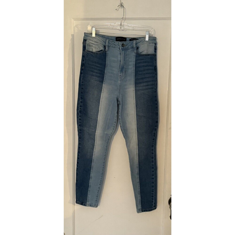 Kendall Kylie Jeans Womens Sz 31/13 Ultra Babe Skinny High Rise Two Tone denim